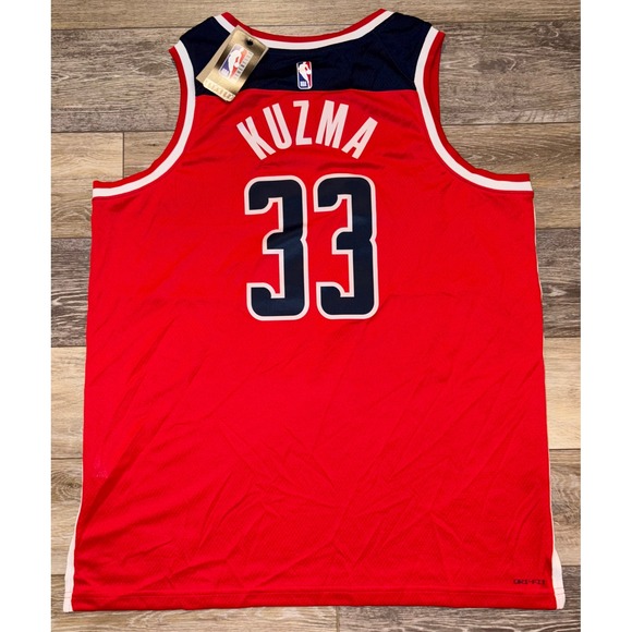 NWT Men's Nike Kyle Kuzma Wizards Icon Edition NBA Swingman Jersey-XL (52)-Red - Picture 5 of 5